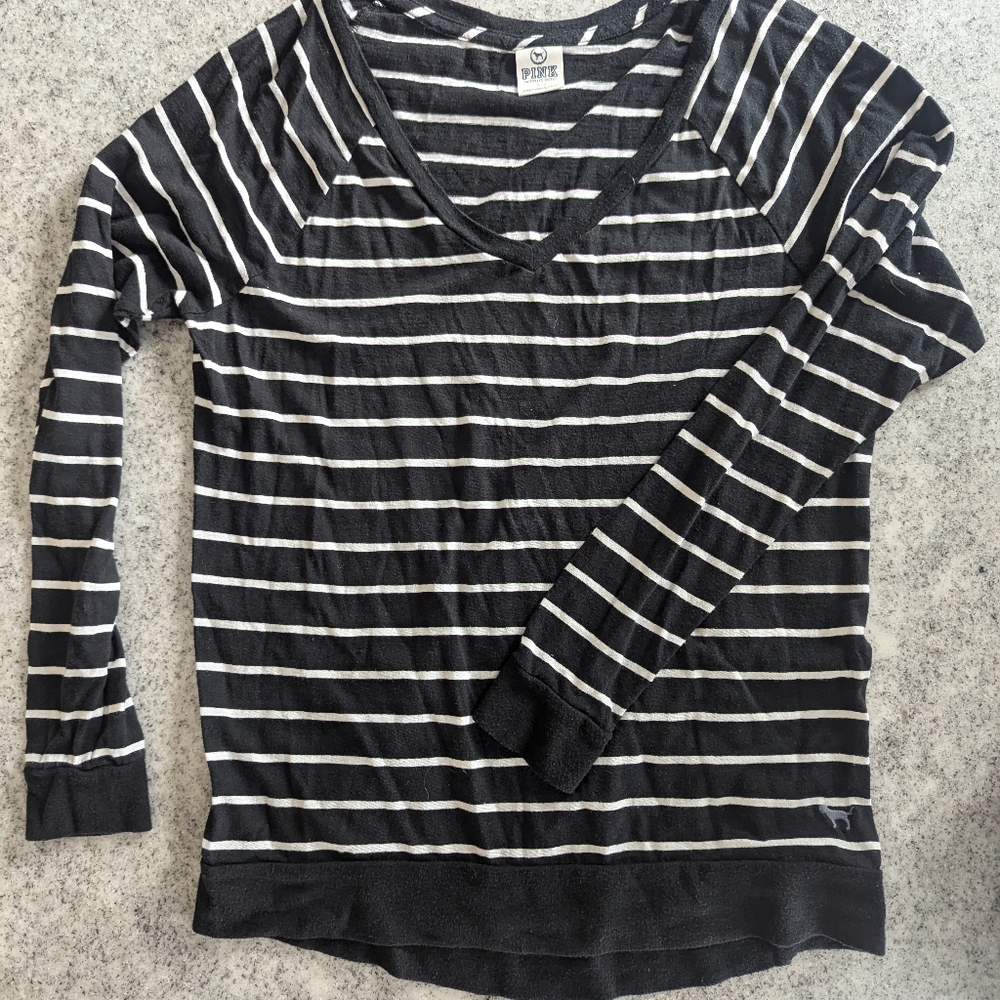 Victoria's Secret Pink, Size Small, Navy/White